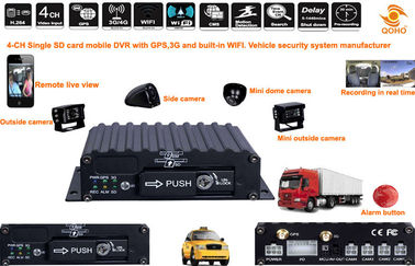 El coche portátil DVR móvil, 4 del SD canaliza el registrador inalámbrico de la seguridad de 3g DVR