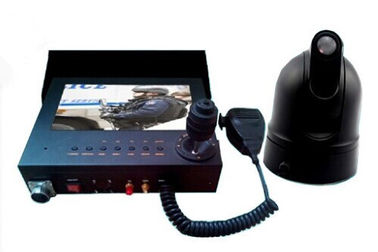 Todos en un sistema DVR móvil de la cámara de seguridad del vehículo del coche policía con el teclado del control de monitor