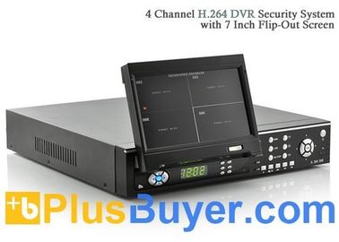 4 sistema de seguridad del canal DVR (pantalla de FlipOut de 7 pulgadas, H.264, telecontrol)