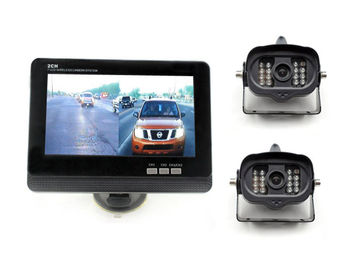 2 cámara de reserva impermeable del coche inalámbrico de la furgoneta/del remolque de la cámara de los canales 2 con el monitor de 7 pulgadas